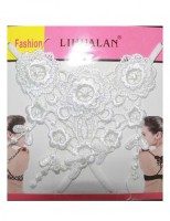 Bretelle soutien gorge papillon dentelle blanche
